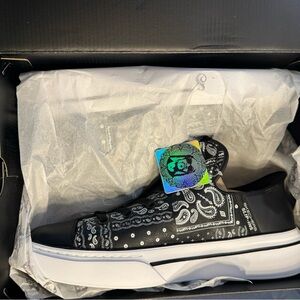 Skechers x Snoop Dogg - Snoop 1-double G - Men's 11-1/2 slide on sneaker blk/wht